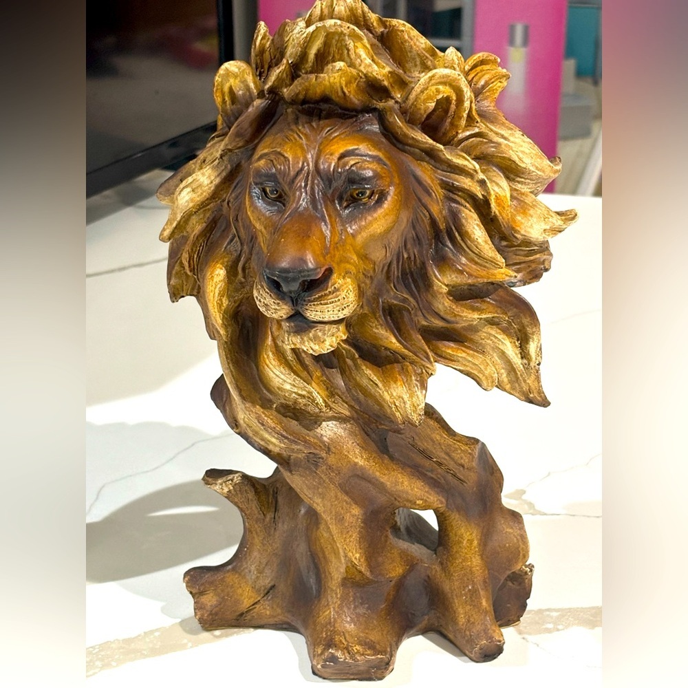 Lion Head Bust